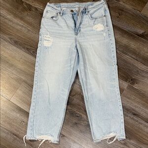 American Eagle Outfitters Blue Boyfriend Jeans Distressed